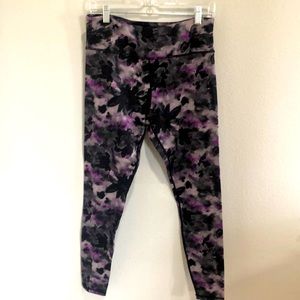 Zyia Active - Floral Watercolor Soft n Snug hi-rise leggings 28” - size 12